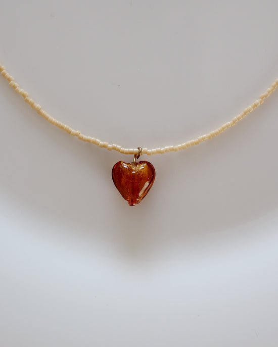 Lolipop Heart Pendant -CARAMEL-