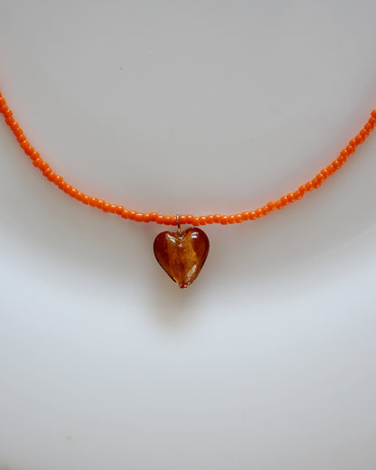 Lolipop Heart Pendant -CARAMEL-