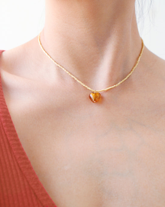 Lolipop Heart Pendant -CARAMEL-